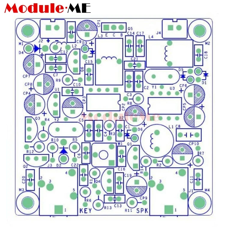 3 Вт радиоприемопередатчик Diy Kit 12 в части для QRP Ham CW приемник телеграф коротковолновой радиостанции 7,023 МГц части передатчика модуль платы