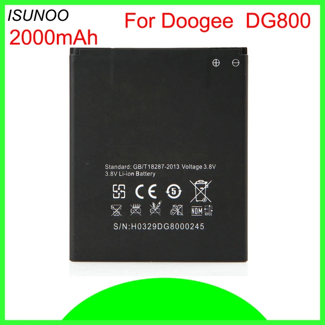 ISUNOO DG800 Battery For Doogee DG 800 2000mAh 100% Brand New Phone  Batteries for Doogee Valencia DG800 Bateria _ - AliExpress Mobile