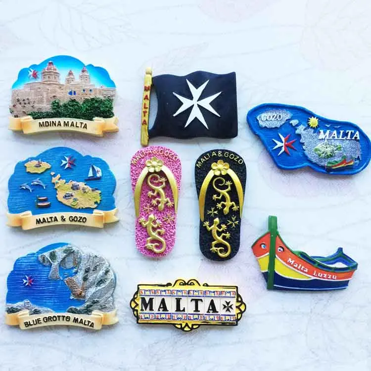 Travel in Malta Fridge Magents Tourst Souvenirs Refrigerator Magnetic Stickers Home Decorations