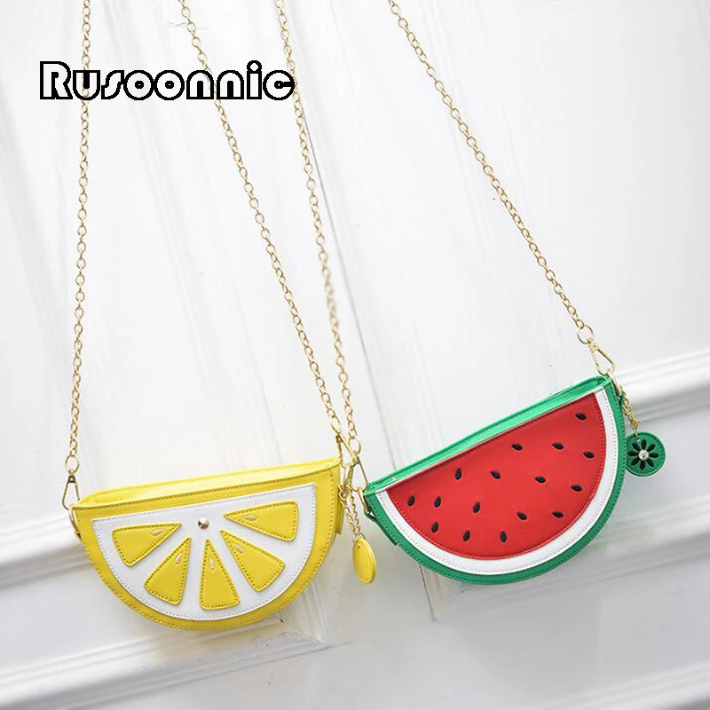 

Bolsa Cupcake Women Bag Girl Messenger Bags lemon Women Leather Handbags Watermelon Clutch Bolsa Feminina Bolsas Feminina