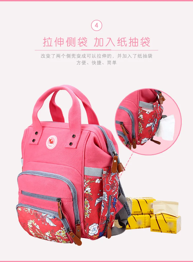 Lagaffe пеленки мешок рюкзак мода Красочная Печать Детские сумка Средства ухода за кожей для будущих мам мешок уход сумка