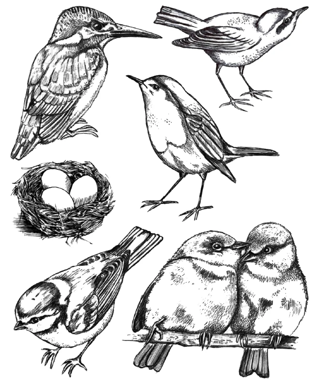 

Bird Transparent Clear Silicone Stamp/Seal for DIY scrapbooking/photo album Decorative clear stamp W1681