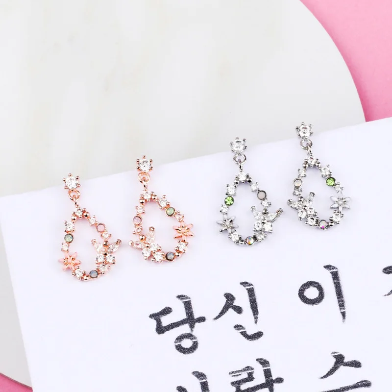 

Fashion winter female temperament network red earrings personality hipsters simple Sen super fairy earrings wild ear jewelry