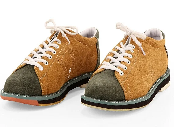 Leather Men font b Bowling b font Shoes With Skidproof Sole