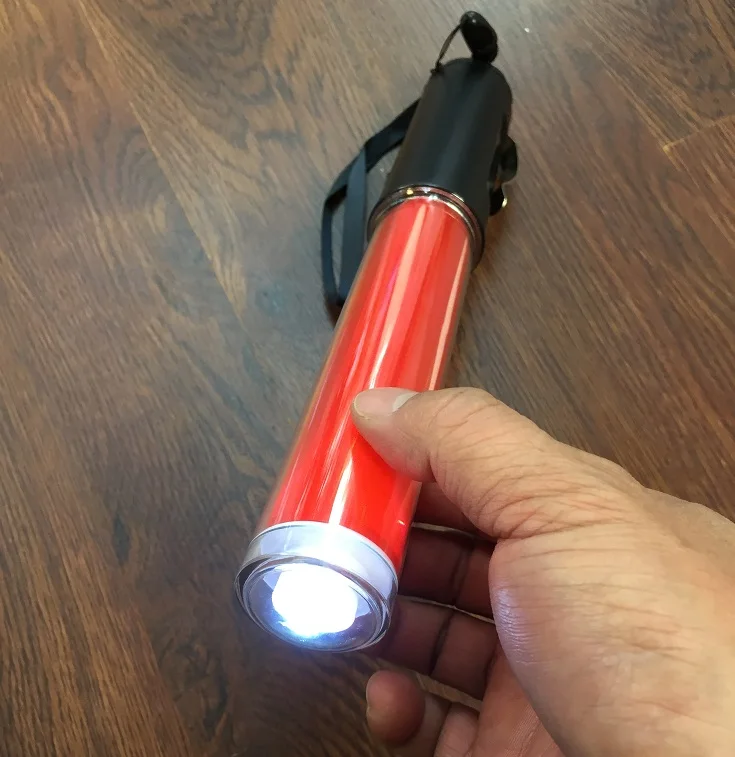 Long Charging Style Outdoor Flashing Safety Multifunctional LED Traffic Flashlight Baton Magnet at Bottom 26