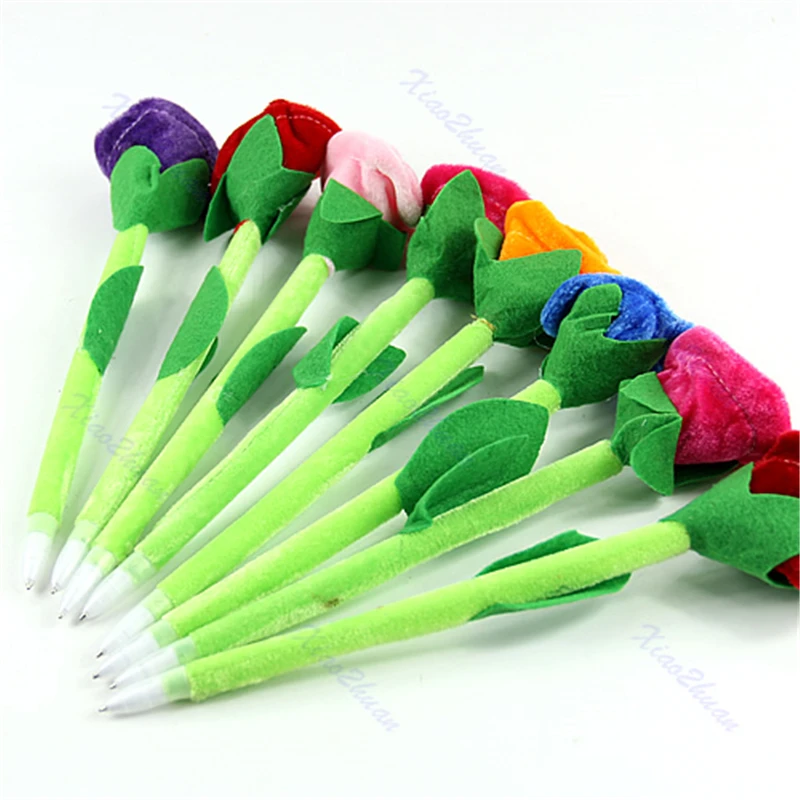 

Writing Pen Vogue Blue Ink Pen Rose Decor Ballpoint Pen Core Ball Point Writing Pen Home School