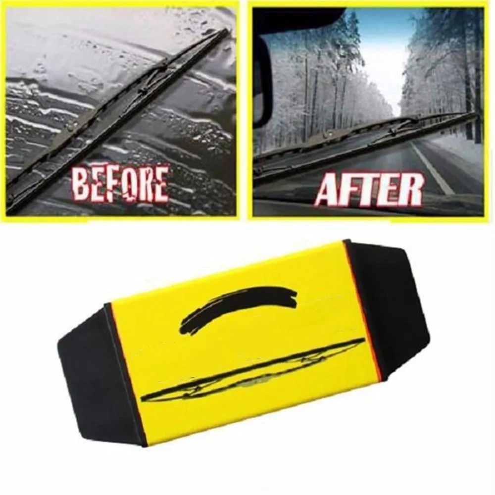 Sailnovo Car Windshield Wiper Wizard Blade Restorer 5pcs Wizard Wipes Wiper Cleaning Brush Van