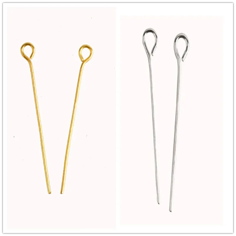Wholesale Silver//Gold Plated Eye Pins Needles Jewelry Findings 6 Sizes Hot
