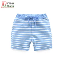 DE PEACH/Новинка года, летние шорты в полоску для маленьких мальчиков детские хлопковые пляжные шорты для мальчиков, одежда Детские повседневные штаны для детей от 2 до 6 лет