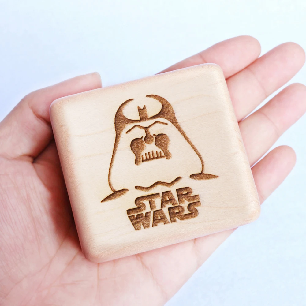

Sinzyo Handmade Wooden Star Wars Music Box Wood Carved Mechanism Musical Box Gift For Christmas Valentine's day, Birthday