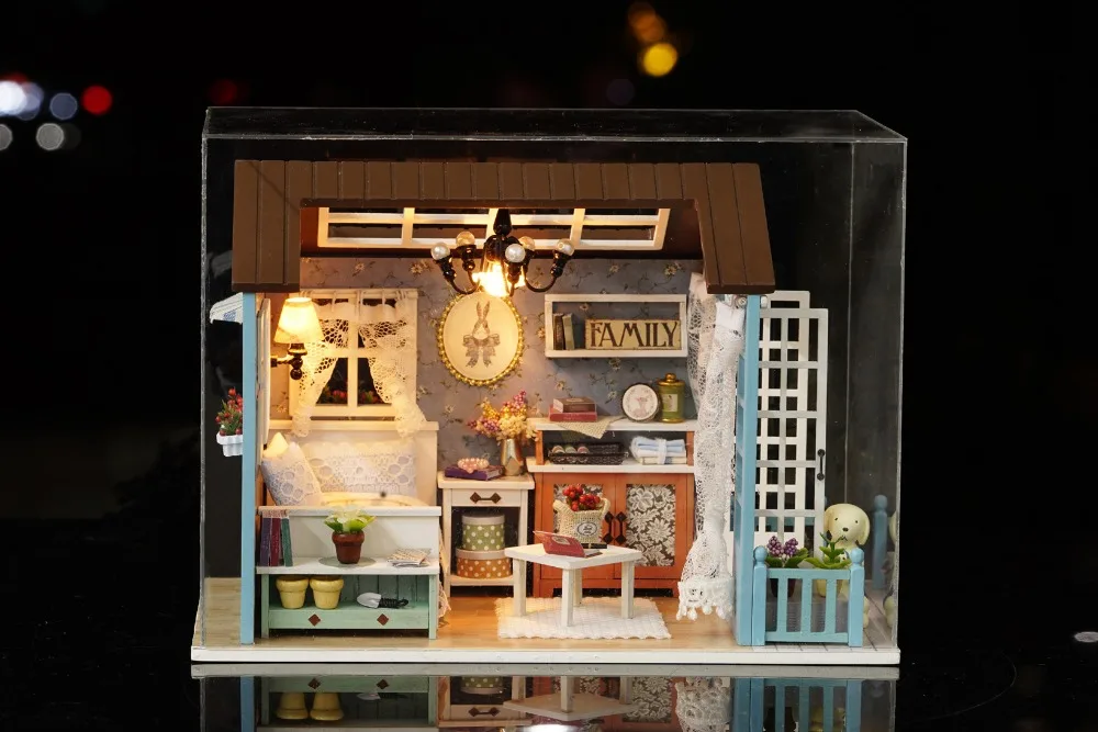 Горячая DIY День рождения/День Святого Валентина/Хэллоуин/Рождественские подарки миниатюрная мебель модельные наборы 3D сборные игрушки креативный дневник кукольный домик
