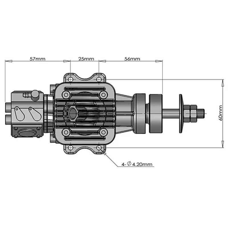 32 мм x 25 мм DLE20RA 20CC бензиновый двигатель самолета Модель двигателя для RC вертолет хобби 10,5: 1