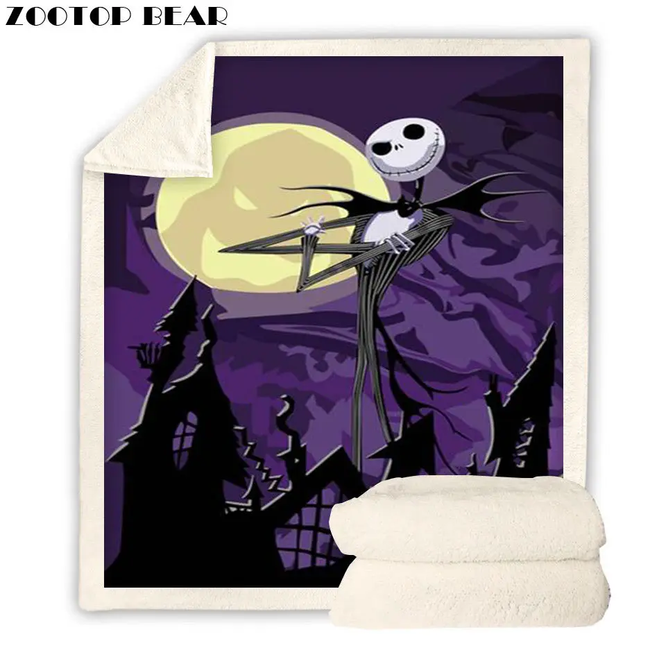 

Skull Anime Throw Blanket Adult Plush Cover Soft Funny 3D Printed Office Quilts Fashion Bedspread Brand Travel Picnic Drop Ship