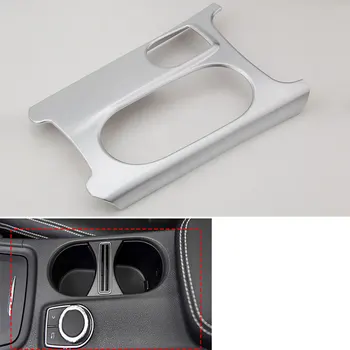 

ABS Car Inner central control Water Cup Holder Panel Decoration Cover Trim Stickers For 13-16 Benz GLA Car Styling