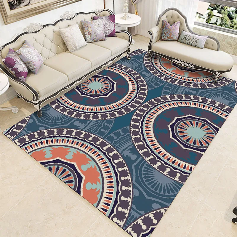 

Geometric pattern 3D printed Rectangle carpet coffee table Sofa Antiskid carpets for Living room bedroom large Area Rug for Home