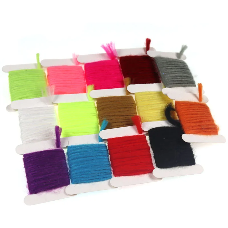 2m/card 3mm Fly Tying Material Fly Tying Yarn Egg Pink Yellow Red Fluo