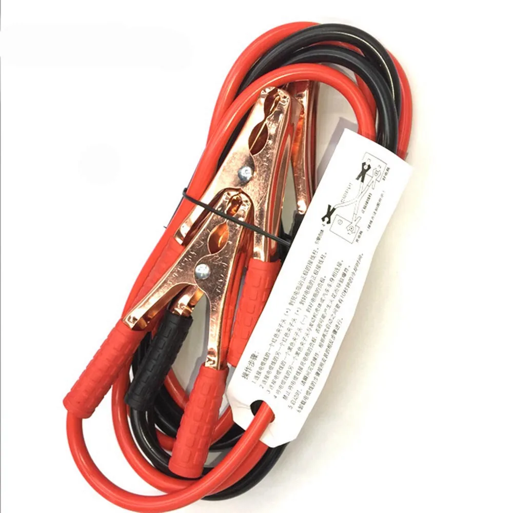 500 Amp pesado salto de la batería Cable de alambre de cobre Alambre De Emergencia coche de puente de batería de refuerzo de línea doble con abrazaderas clips