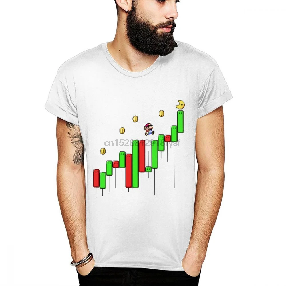 

Day Trader Forex T shirt Casual New Arrival Cheap Super mario Crypto World Tees For Man Special Crewneck T Shirt