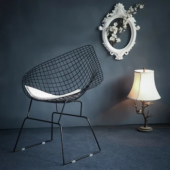 

Hollow Iron Wire Chair Creative Personality Dining Chair Nordic Modern Minimalist Casual Chair Designer Chair Gold