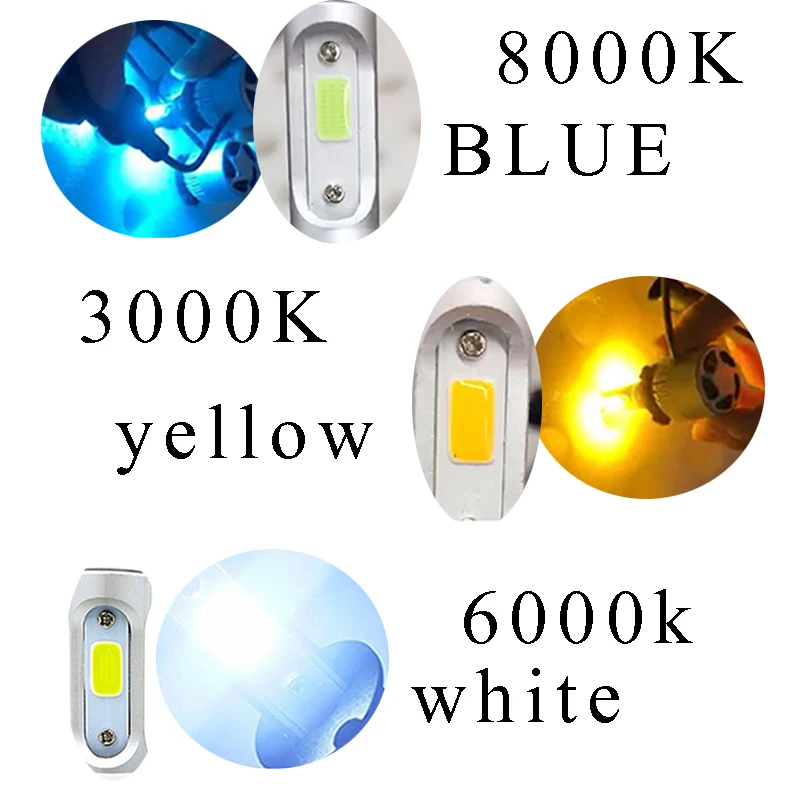 2X 9005 9006 H11 H4 H7 H3 H8 Led H1 фар автомобиля S1 N1 72W фары для 8000LM 6000 К 3000 8000 к автомобильной