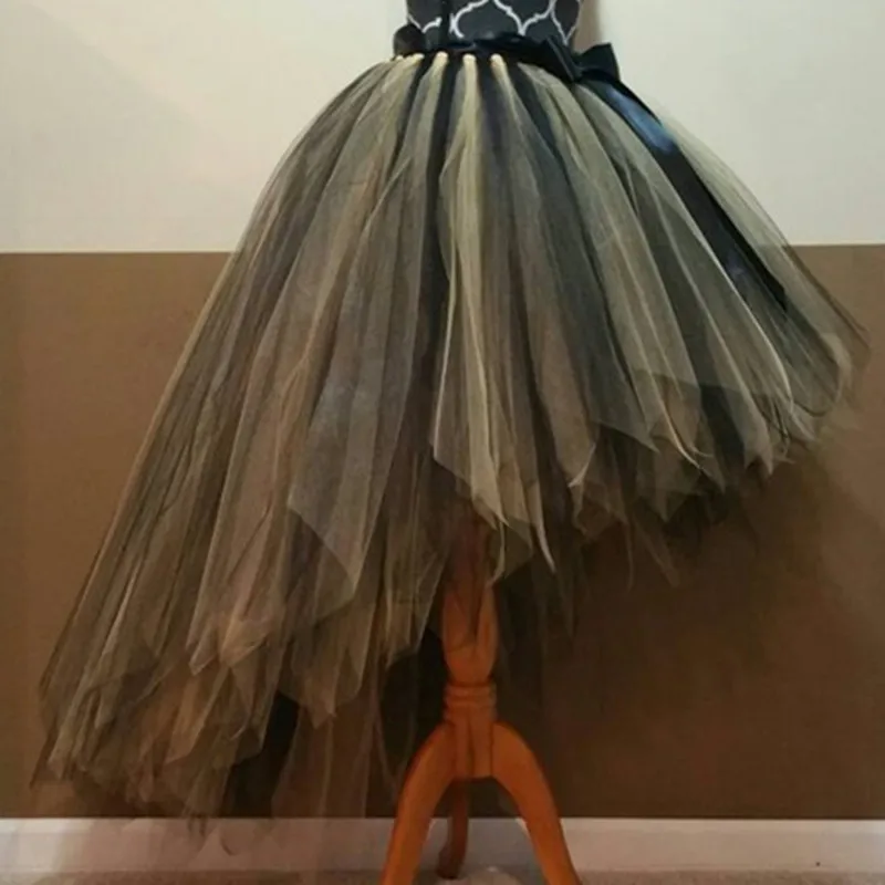 

Fashion Halloween Available tutu skirt Fully LINED black gold Tutu Adult tutu fairy cut edge bride tulle princess tutu skirt