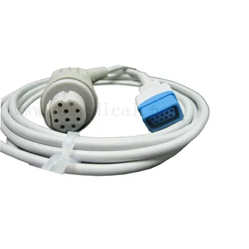 

Compatible with GE- Datex-Ohmeda Trusignal Spo2 adapter cable , Datex Round 10pin -> DB9, 2.5M.