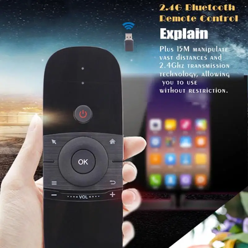 W1 беспроводная 2,4G Fly Air mouse Rechargeble мини двухсторонняя клавиатура мышь ИК пульт дистанционного управления для Android tv Box PC HTPC продвижение