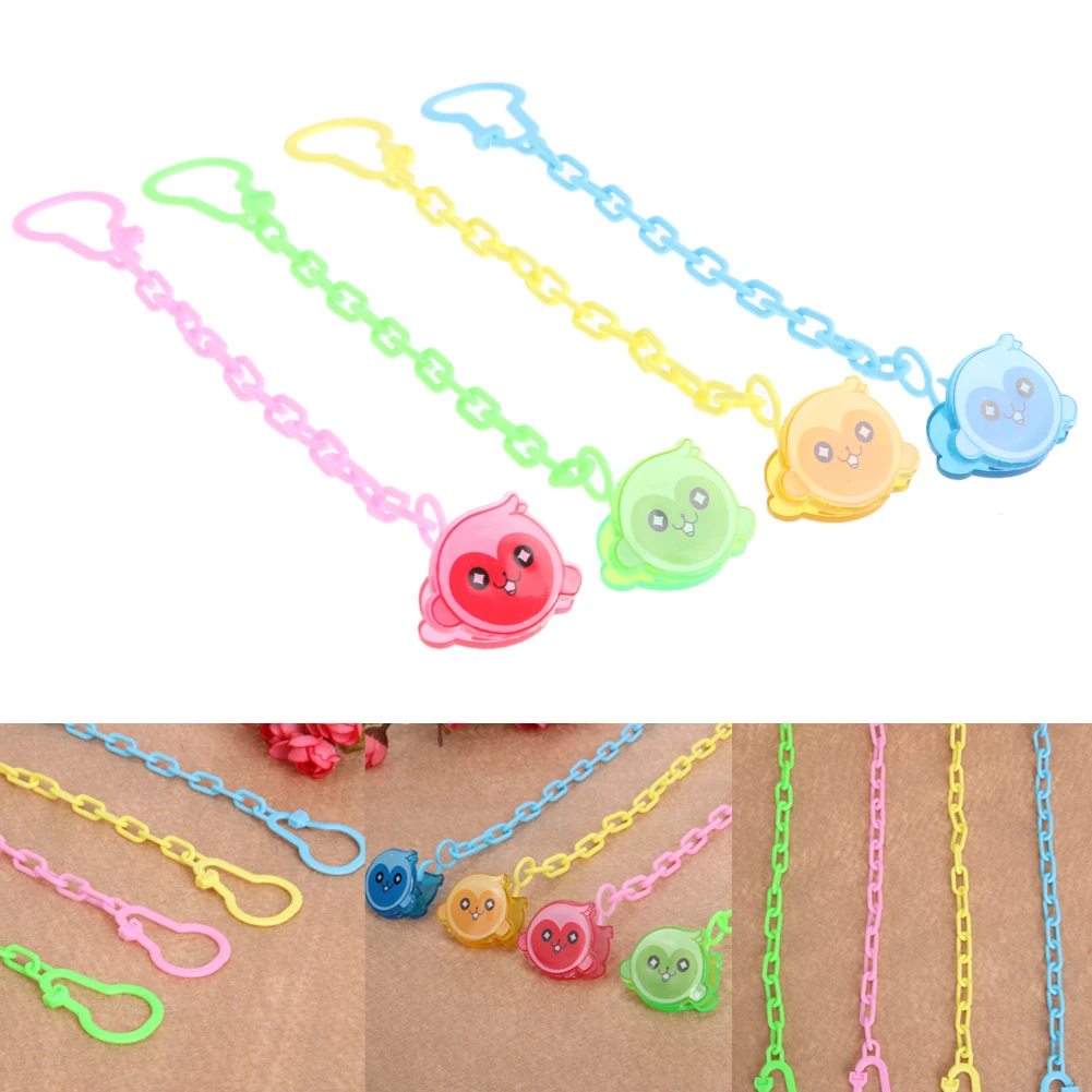 

4pcs/Set Baby Pacifier Clip Pacifier Chain Monkey Bear Cartoon Baby Kids Clip Pacifier Holder Chain Drop-resistant Belt