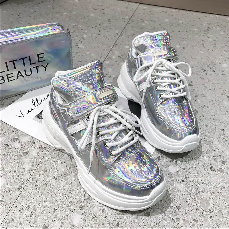 

CLOSHOE Platform Sneakers for Schoolgirls casual shoes Bling Casual Shoes Leisure shoes