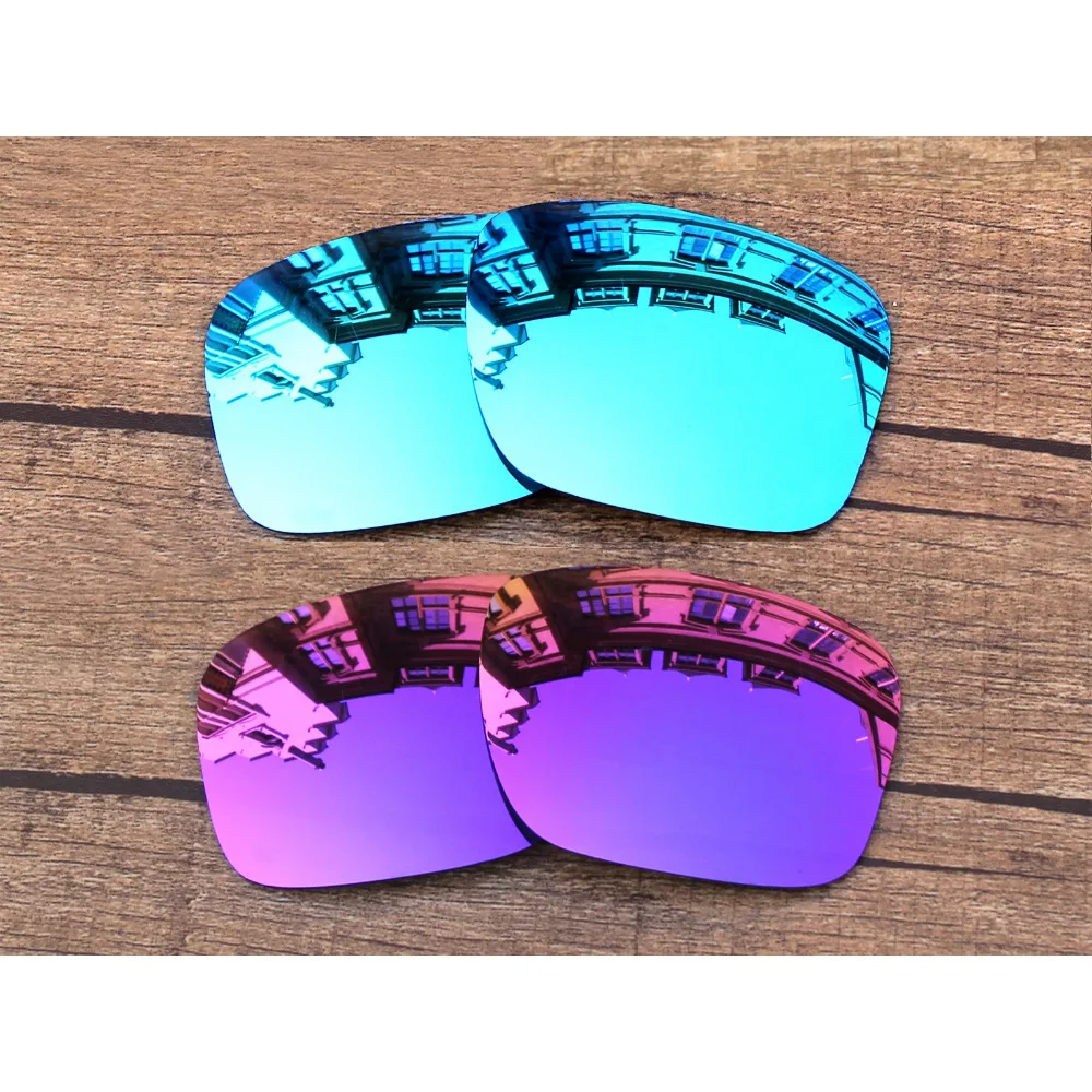 

Vonxyz 2 Pairs Ice Mirror & Violet Mirror Polarized Replacement Lenses for-Oakley Holbrook Frame