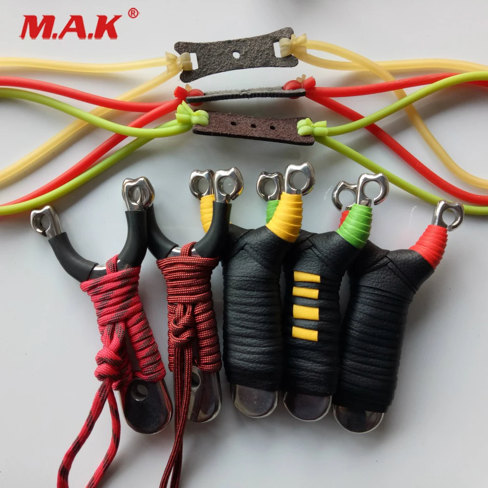 Slingshot in Stainless Steel with Random Colors has Rubber Band for Outdoor Archery Shooting Hunting Activity | Спорт и развлечения