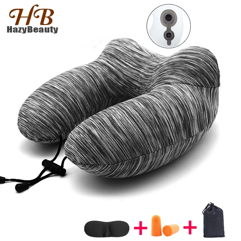 

Travel Inflatable U Shaped Pillow Portable Hike Air Pillow Travel Pillow Inflatable Neck Pillow Soft U Type Cushion for