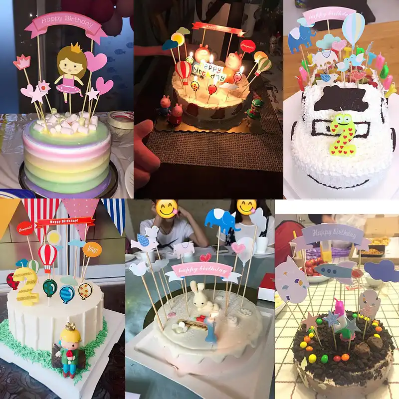 New Cake Inserts Birthday Party Flags Baking Decorations Sailor Usa Girl Diy Card Set Cake Decorating Supplies Aliexpress