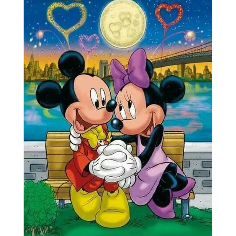 

DIY Diamond Painting cartoon picture Full Cross stitch kits Diamond Embroidery Mickey Minnie mouse Mosaic pattern Needlework