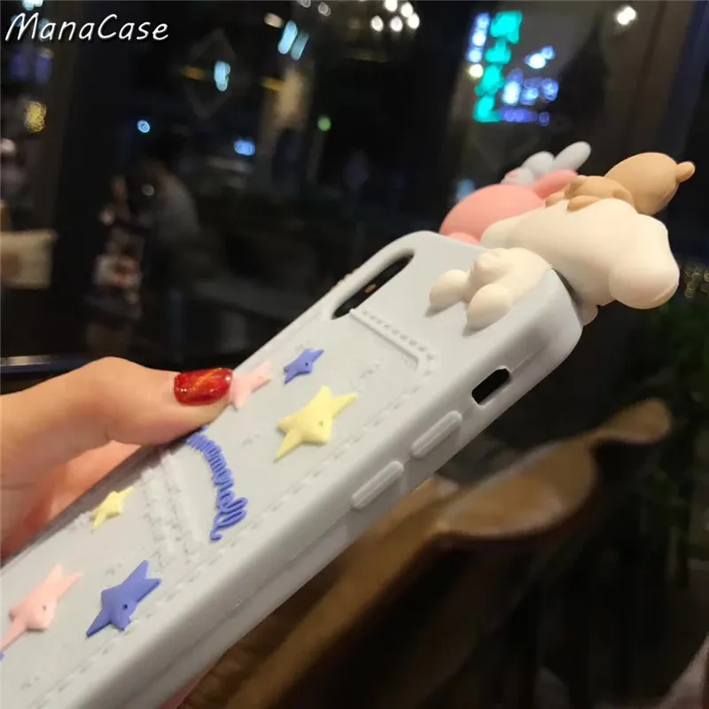 Симпатичный чехол в японском стиле с 3D коричной мелодией для iPhone 11 Pro Max X XS MAX XR 6 6s 7