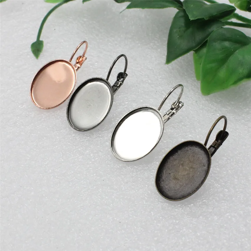 

Fit 13x18mm Oval Cabochons Fashion Copper Setting Bezel Base Cabochon Earring Base For DIY Earring Accessories 6pcs/lot K06031