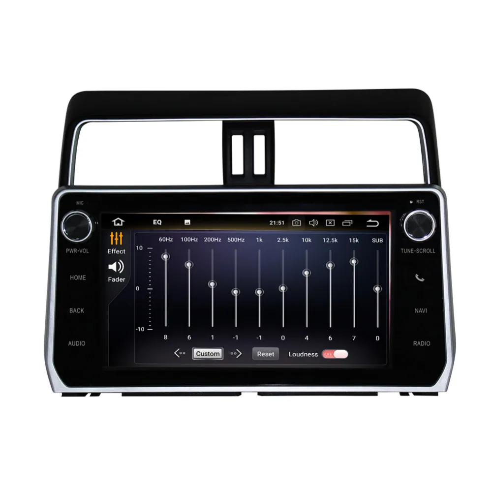 Top 10.1 Inch IPS Screen 4GB+32GB Android Car GPS Radio Head Unit with Bluetooth For Toyota Prado/Prado 150 2018 Up Wifi OBD DAB+ 5