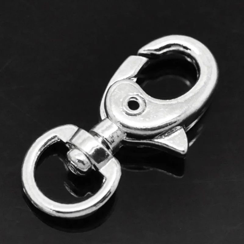 

50Pcs Silver Plated Lobsters Swivel Clasps For Key Ring Fermoirs Jewelry Findings 31x15mm