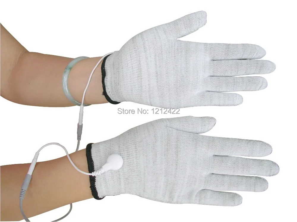 Free shipping Silver conductive gloves facial conductive TENS gloves