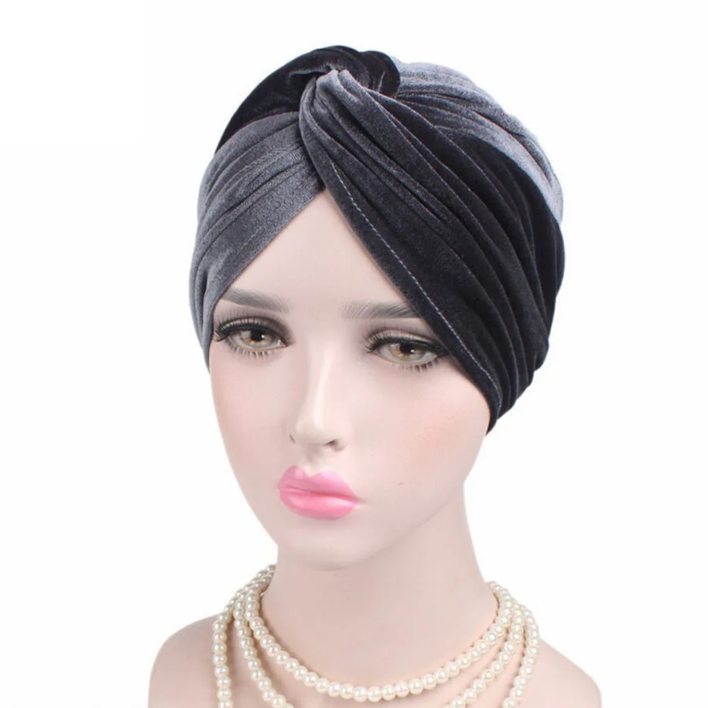 Turbano Для женщин Beanies turban мусульманское Полосатое фланель шарф рака шляпу капот chimio \ Coton женский Шапки#800