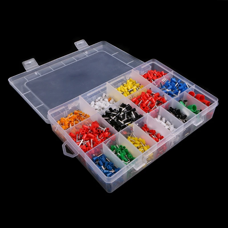 

2120Pcs/Set Insulated Cord Pin End Terminal Bootlace Ferrules Kit Set Wire Copper
