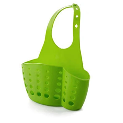Портативный подвесной сливной мешок корзина для хранения инструментов для ванной раковина держатель зубной щетки аксессуары для ванной комнаты держатель мыло кухонное блюдо ткань - Цвет: Зеленый