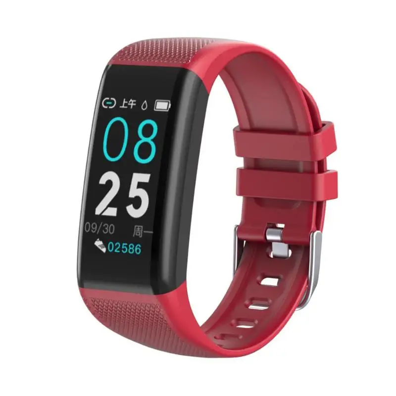Красный VODOOL Smart Bluetooth браслет C20 Smart Band 1,14 дюйма Экран спортивный Напульсник браслет Фитнес трекер - Цвет: Красный