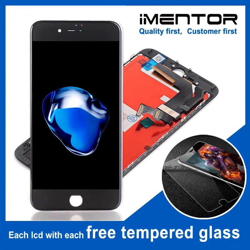 

10pcs PROMOTION TIANMA LCD free shipping for iphone 7 lcd display touch screen and replacement free tempered glass 10pcs