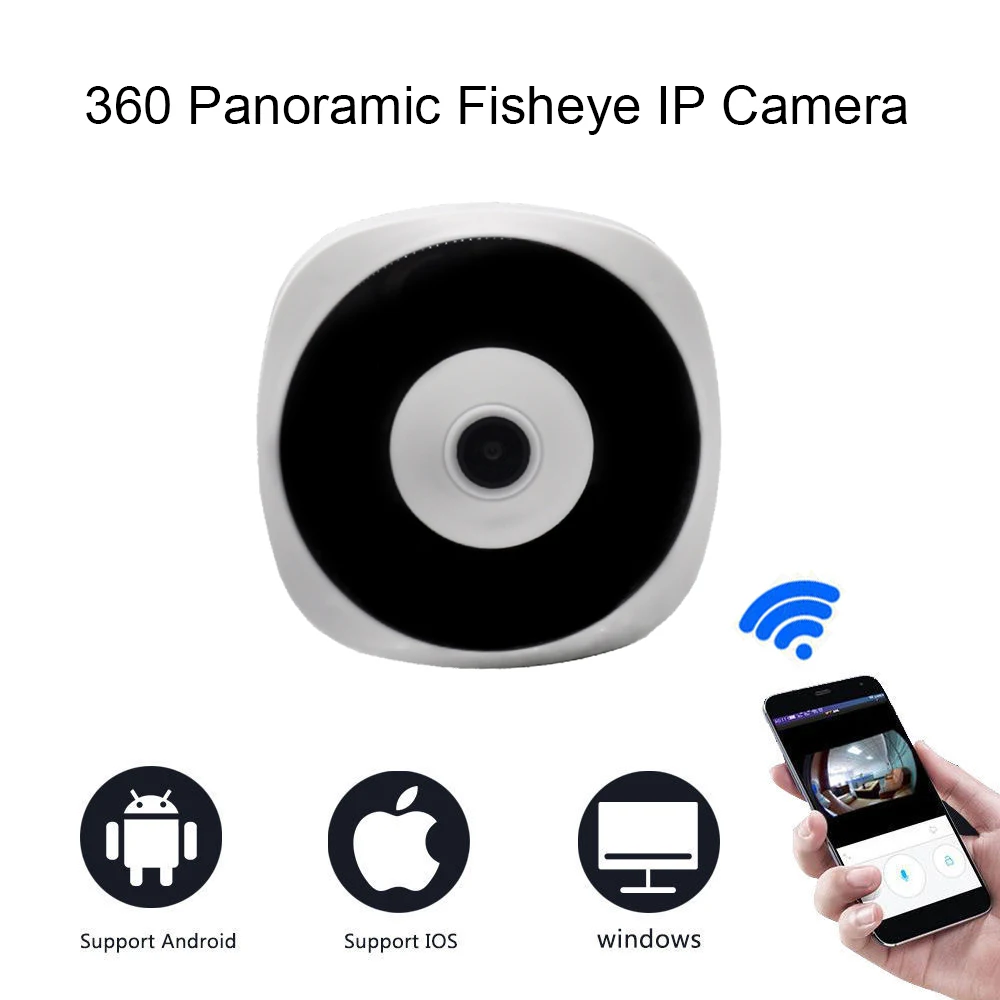 HD 1080P WiFi Network font b Wireless b font IP CCTV Cameras Infrared Fisheye Panoramic Home