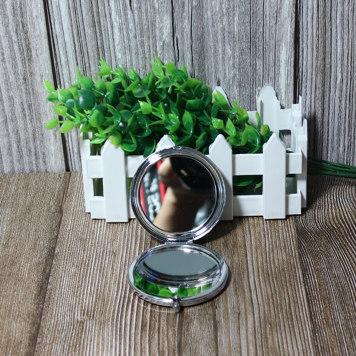 

1pcs 65MM Blank Compact Mirror DIY Portable Metal cosmetic mirror Silver in store can custom