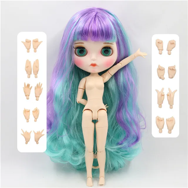 ICY DBS Blyth Doll 1/6 bjd joint body white skin matte face with eyebrow custom doll 30cm ob24 nude doll 10