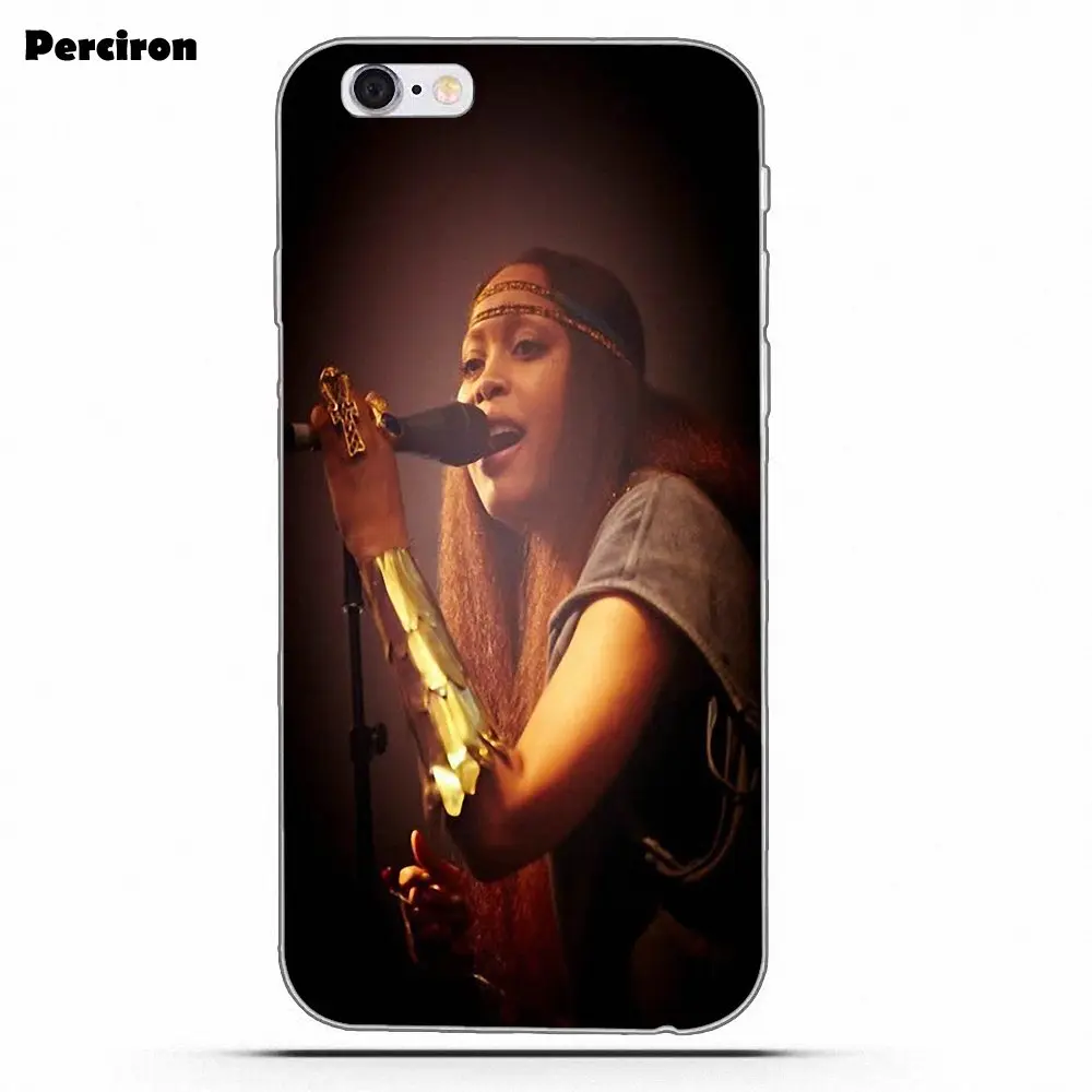 Erykah Badu Street Art Для iPhone X 4 4s 5 5C SE 6 S 7 8 Plus Galaxy S5 S6 S7 S8 большое ядро II Prime Alpha TPU Quin