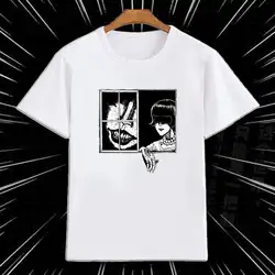 Junji Ito коллекции футболка с коротким рукавом 2019 Новая мода хлопок мужские с принтом О образным вырезом Настроить сделал