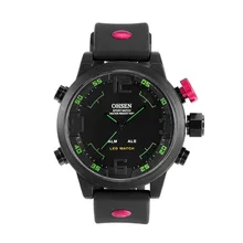 2016 Hommes de Marque Haut Quartz Numérique Montre de Sport de Plongée En Plein Air Militaire Montre-Bracelet Homme Horloge Ohsen LED Montre Relojes Hombre 50 M